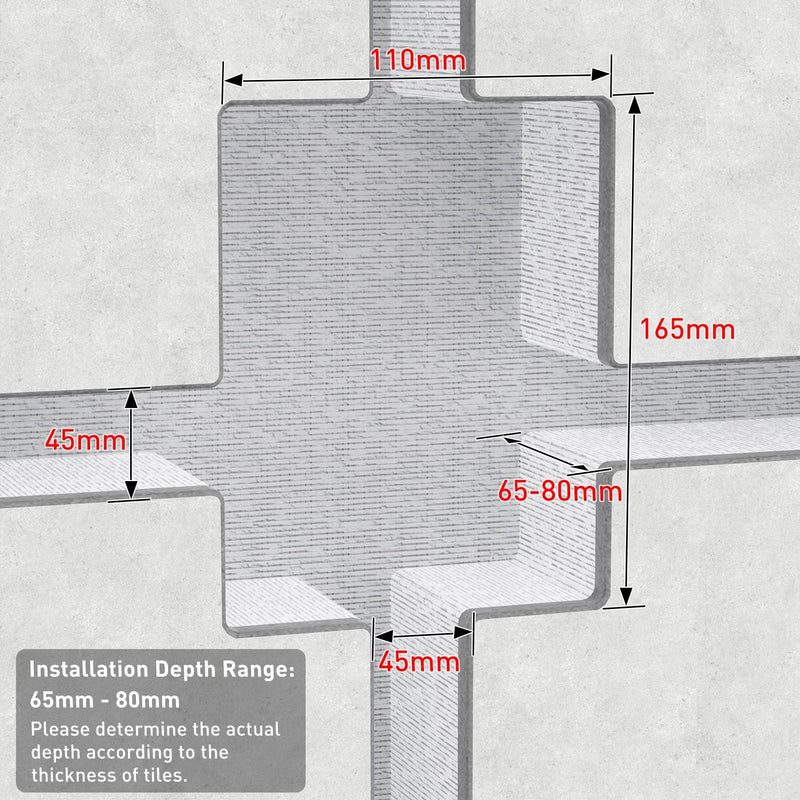 Concealed Shower Set 2 Ways with 10-Inch Square