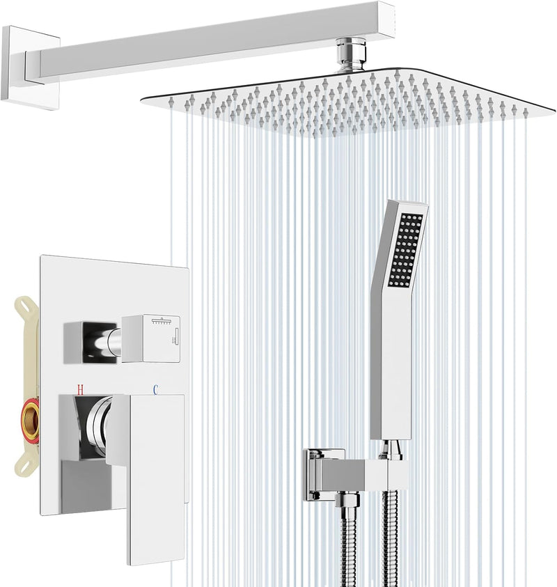 Concealed Shower System Bathroom Luxury Rain Mixer Combo