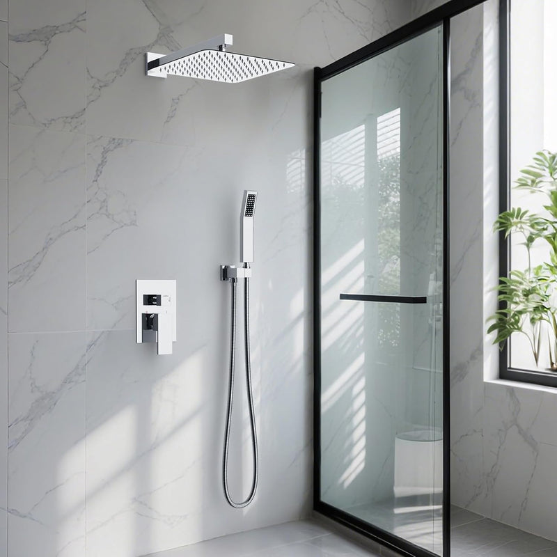 Concealed Shower System Bathroom Luxury Rain Mixer Combo