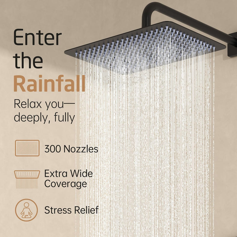 Concealed Shower System Set 12 Inch Head