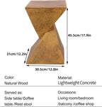Concrete Art Side Table Lightweight: Modern Accent