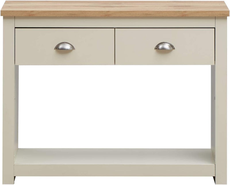 Console Hallway Side Table 2 Drawers Shelf Desk