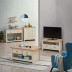 Console Hallway Side Table 2 Drawers Shelf Desk