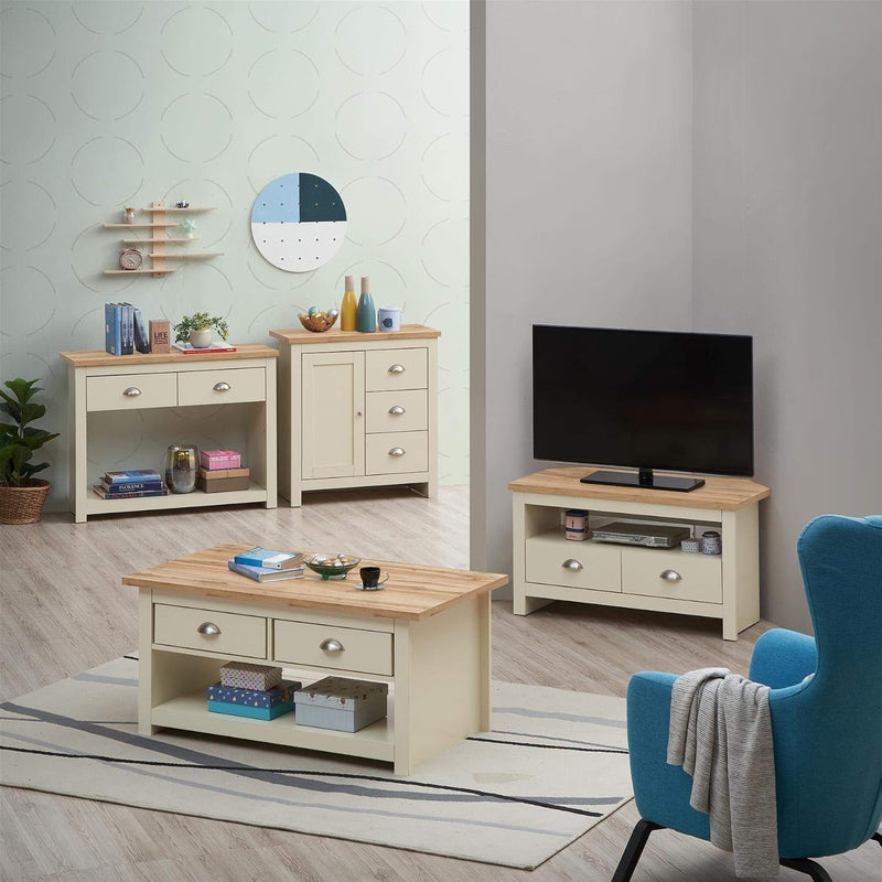 Console Hallway Side Table 2 Drawers Shelf Desk