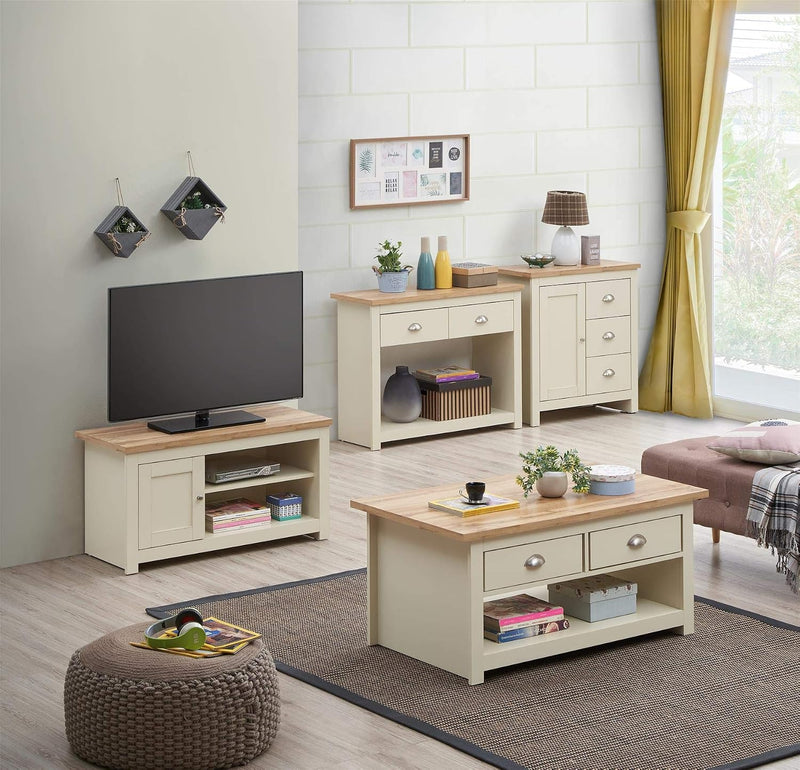 Console Hallway Side Table 2 Drawers Shelf Desk
