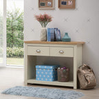 Console Hallway Side Table 2 Drawers Shelf Desk