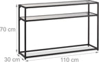 Console Table 2 Shelves Hallway Living Room Metal