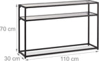 Console Table 2 Shelves Hallway Living Room Metal