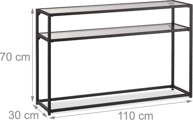 Console Table 2 Shelves Hallway Living Room Metal