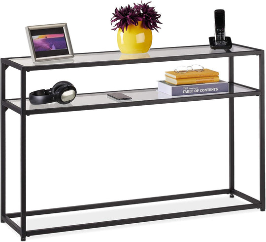 Console Table 2 Shelves Hallway Living Room Metal