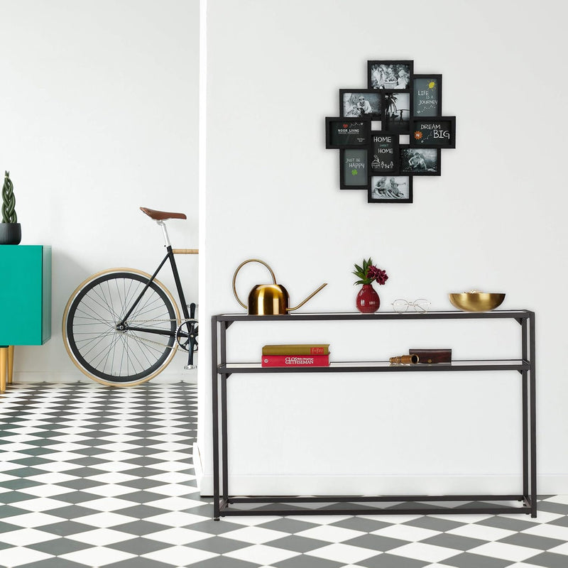 Console Table 2 Shelves Hallway Living Room Metal