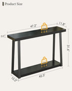 Console Table 2-Tier 120CM Long Hallway with Storage