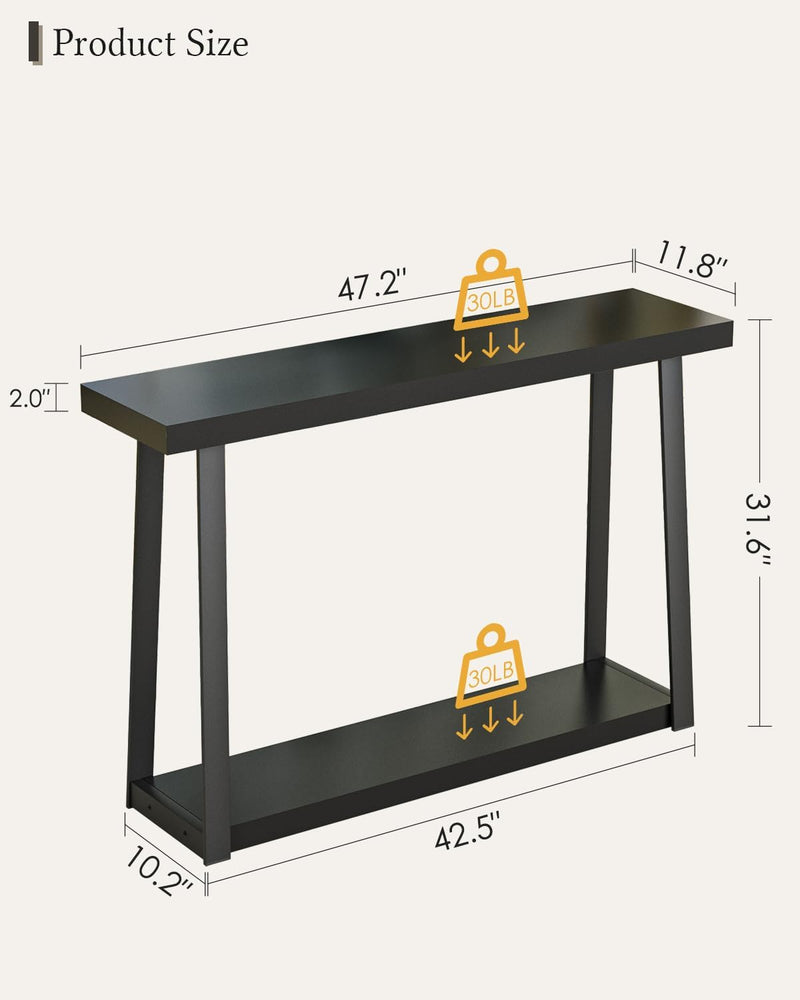 Console Table 2-Tier 120CM Long Hallway with Storage