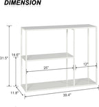 Console Table 3 Shelf Sofa Thin Entryway Metal