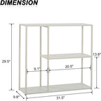 Console Table 3 Shelf Sofa Thin Entryway Metal