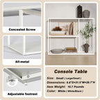 Console Table 3 Shelf Sofa Thin Entryway Metal