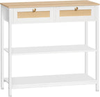 Console Table 3-Tier Hallway with 2 Flip-Down Drawers