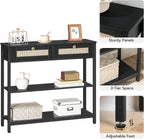 Console Table 3-Tier Hallway with 2 Flip-Down Drawers
