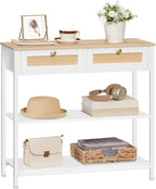 Console Table 3-Tier Hallway with 2 Flip-Down Drawers