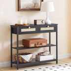 Console Table 3-Tier Hallway with 2 Flip-Down Drawers