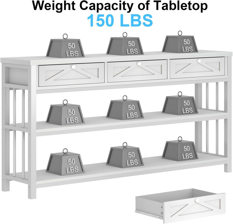Console Table Entryway Tables with Storage Drawers
