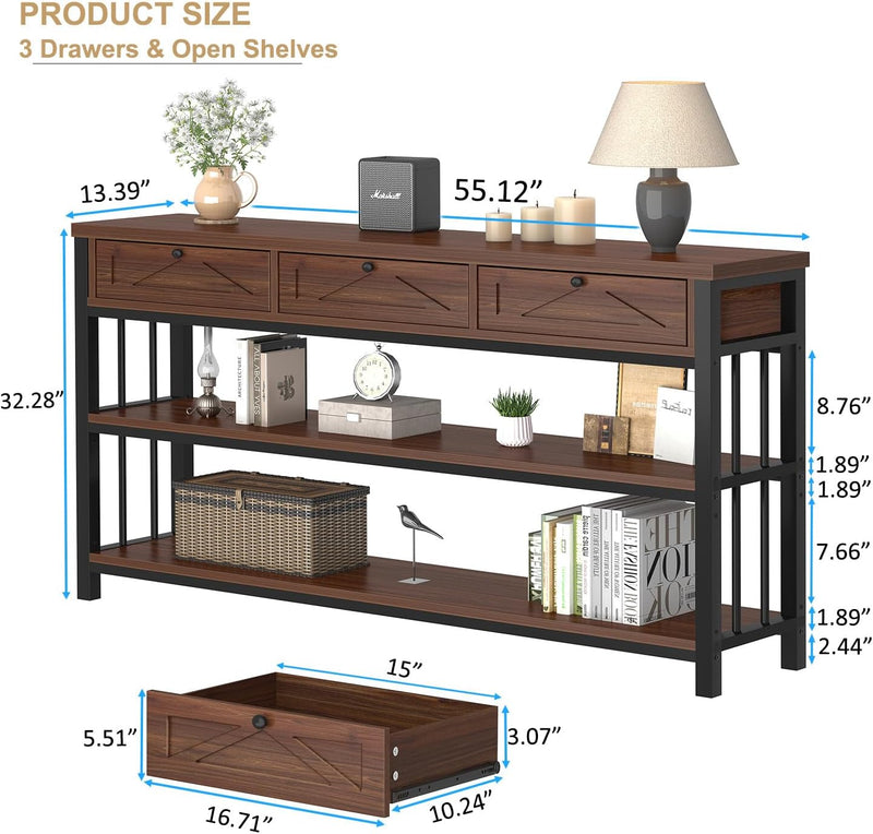 Console Table Entryway Tables with Storage Drawers
