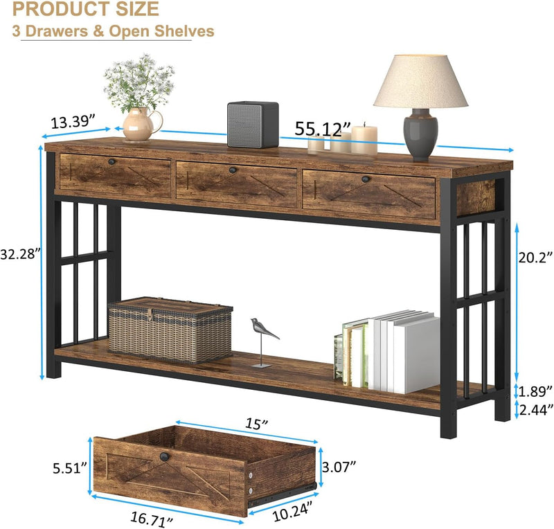 Console Table Entryway Tables with Storage Drawers
