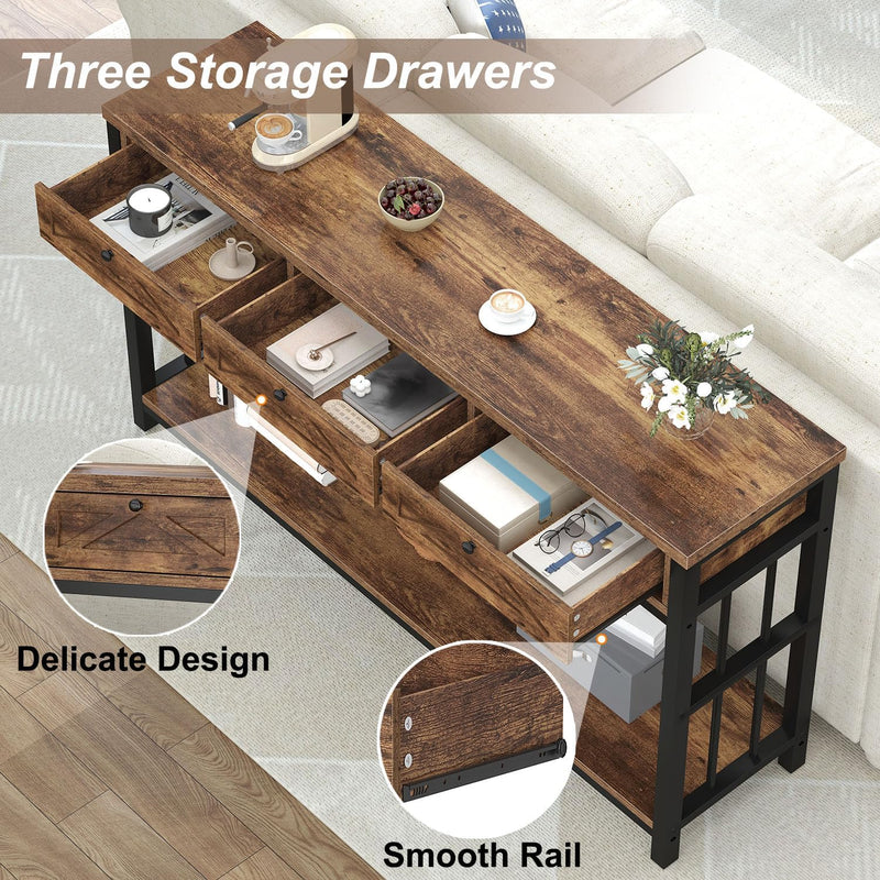 Console Table Entryway Tables with Storage Drawers
