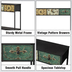 Console Table for Entryway with 3 Drawers Slim