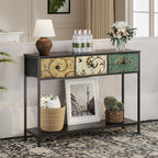 Console Table for Entryway with 3 Drawers Slim