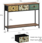 Console Table for Entryway with 3 Drawers Slim