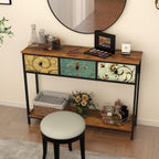 Console Table for Entryway with 3 Drawers Slim