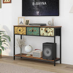 Console Table for Entryway with 3 Drawers Slim