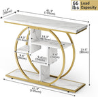 Console Table Hallway with 5-Tier Storage Shelves 105