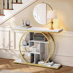 Console Table Hallway with 5-Tier Storage Shelves 105