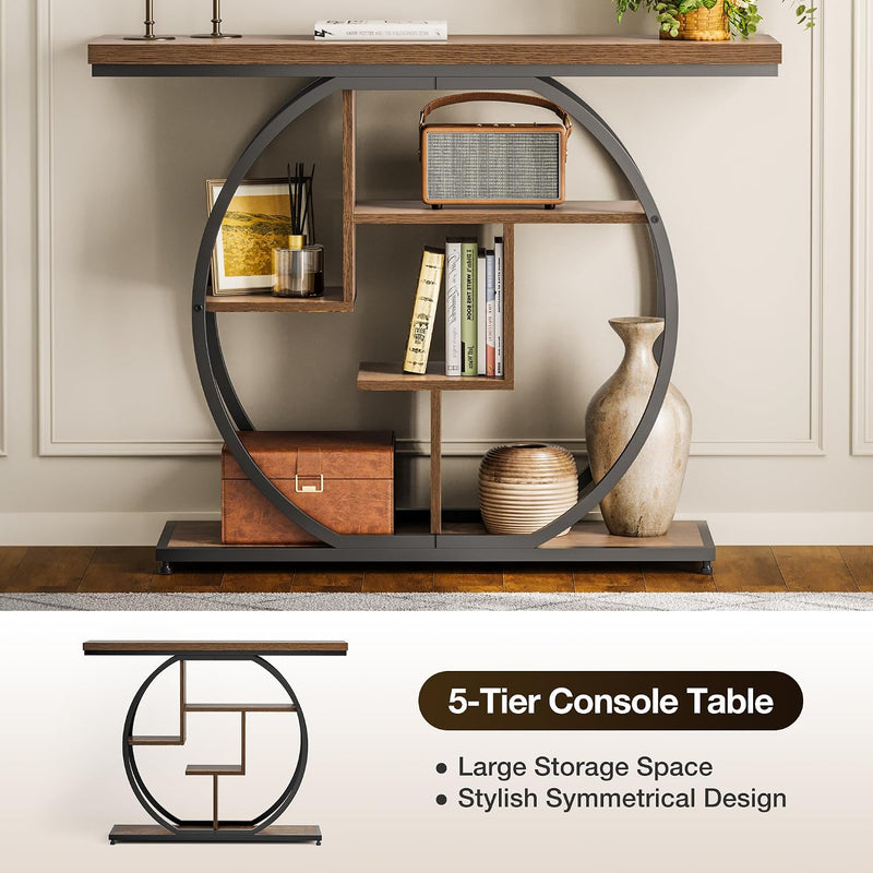 Console Table Hallway with 5-Tier Storage Shelves 105