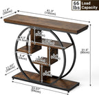 Console Table Hallway with 5-Tier Storage Shelves 105