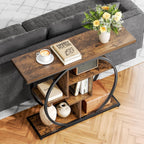 Console Table Hallway with 5-Tier Storage Shelves 105