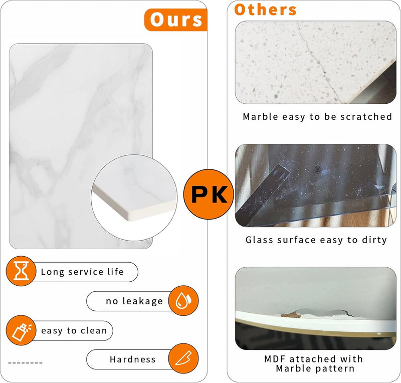 Console Table Sintered Stone Marble Top Sofa