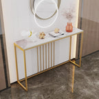 Console Table Sintered Stone Marble Top Sofa