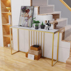 Console Table Sintered Stone Marble Top Sofa
