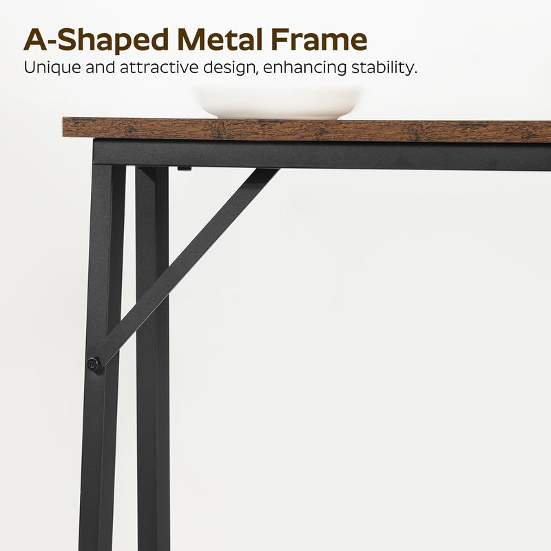 Console Table Slim Behind Sofa with Charging Station