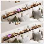 Console Table Slim Behind Sofa with Charging Station (Set of 2)
