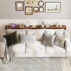 Console Table Slim Behind Sofa with Charging Station (Set of 2)