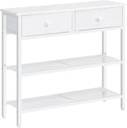 Console Table Slim with 2 Non-Woven Drawers Hallway