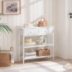 Console Table Slim with 2 Non-Woven Drawers Hallway