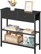Console Table Slim with 2 Non-Woven Drawers Hallway