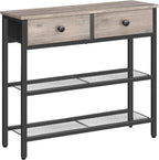 Console Table Slim with 2 Non-Woven Drawers Hallway