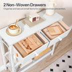 Console Table Slim with 2 Non-Woven Drawers Hallway