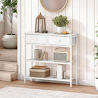 Console Table Slim with 2 Non-Woven Drawers Hallway